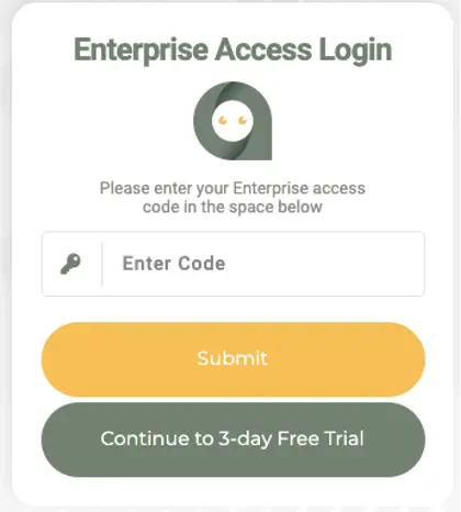 access code screenshot